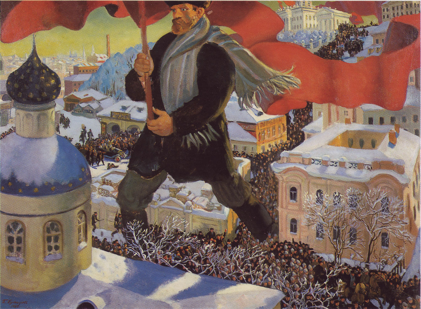 'The Workers' taking over the Tsarist regime in Russia (1917). 